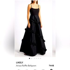 Likely size 8 black gown